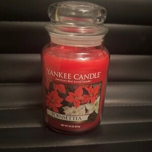 RETIRED Yankee Candle Poinsettia Red Jar